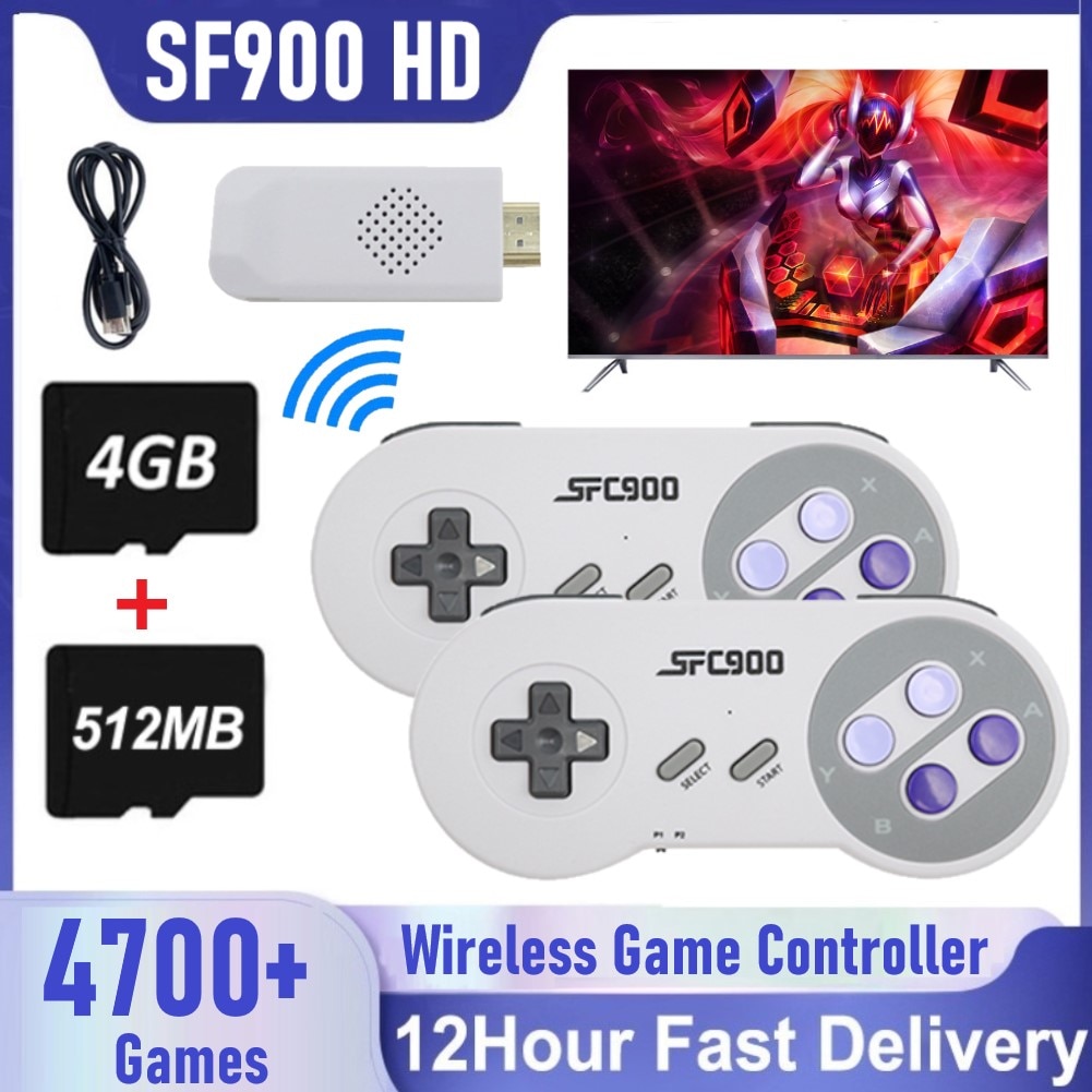 SF900 Ŭ Ʈ   ܼ 4700  Sega Mega Drive SNES NES  16 Ʈ ̴ Consola  4K HD TV  ƽ